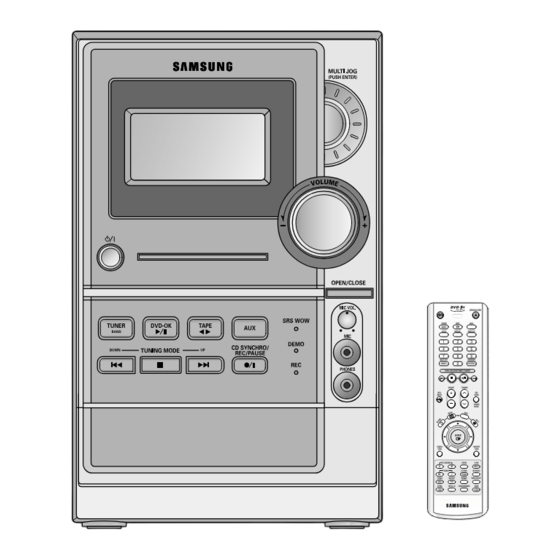 User Manuals: Samsung MM-KC9 Micro Component System