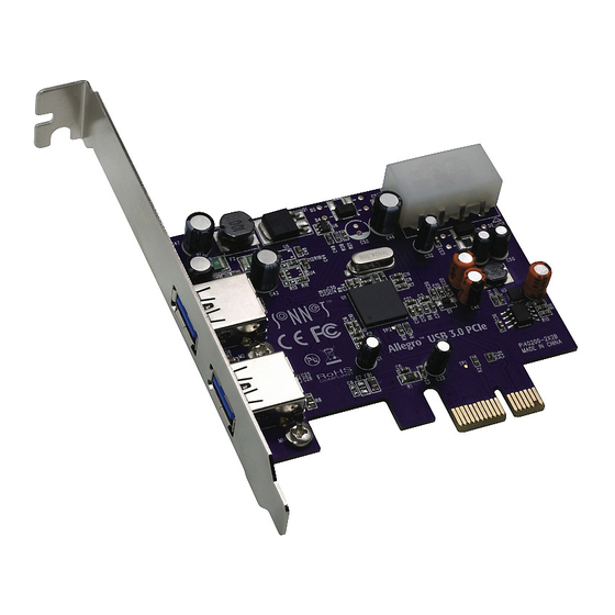 Sonnet ALLEGRO USB 3.0 PCIe Quick Start Manual
