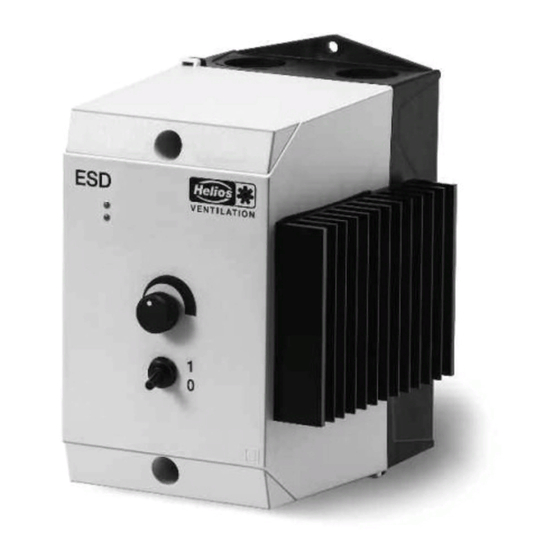 Helios ESD Installation And Operating Instructions Manual