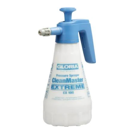Gloria CleanMaster Extreme 100 Instructions For Use Manual