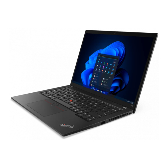 Lenovo ThinkPad T14 Gen 4 Manual