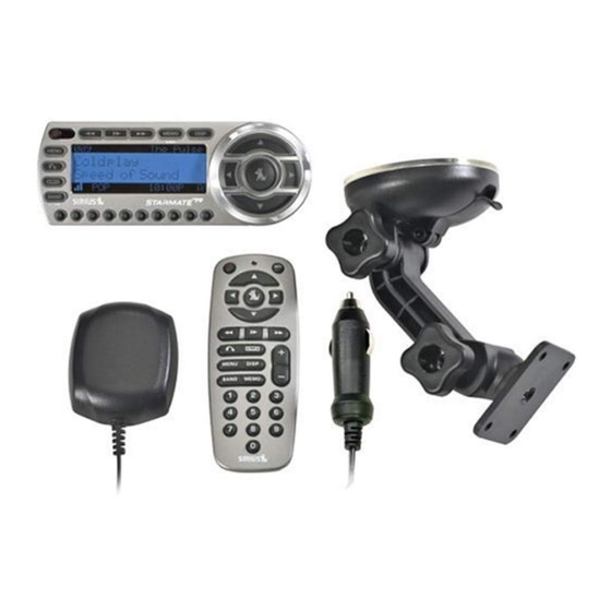 Sirius Satellite Radio ST2C STARMATE REPLAY User And Installation Manual