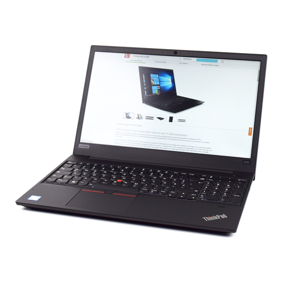 Lenovo ThinkPad E580 Setup Manual