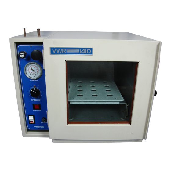 VWR International 1410 Installation And Operational Manual