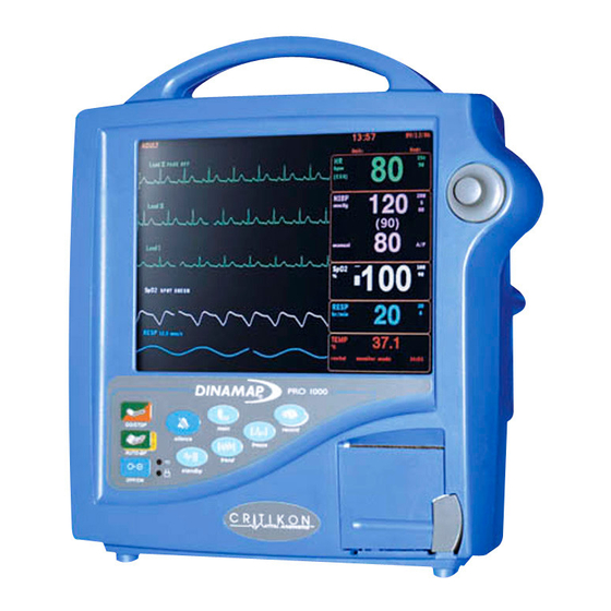 Critikon DINAMAP PRO 1000 Manual