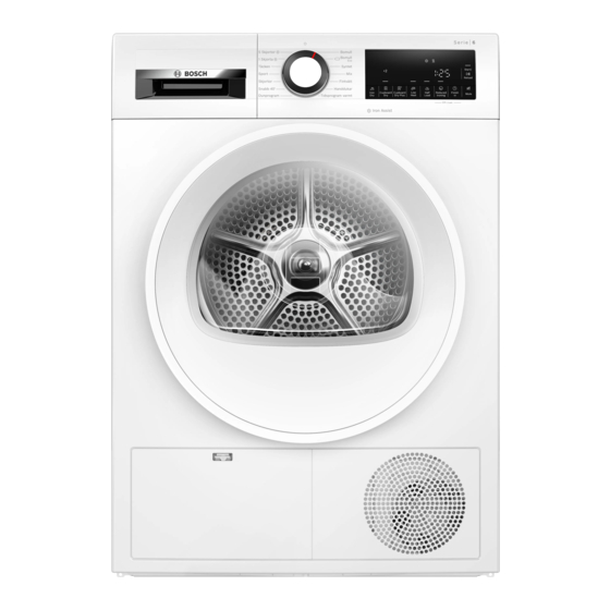 Bosch WQG232ALSN User Manual And Installation Instructions