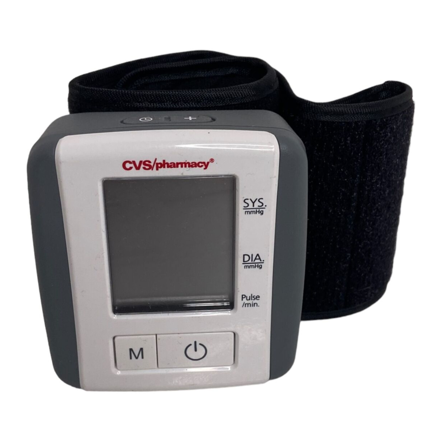 CVS CVSBPW-610 - Automatic Blood Pressure Monitor Quick Start Manual