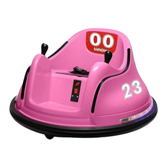 Kidzone 360 Rotation Bumper Car Owner's Manual