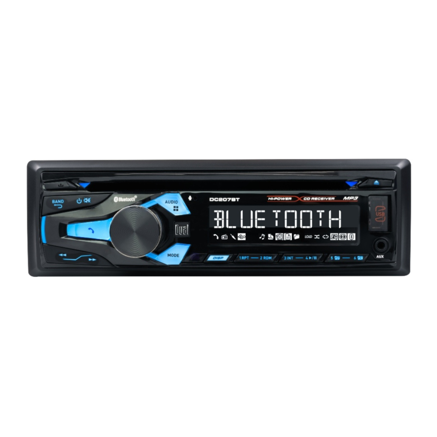 Dual DC207BT - AM/FM/CD Receiver Manual