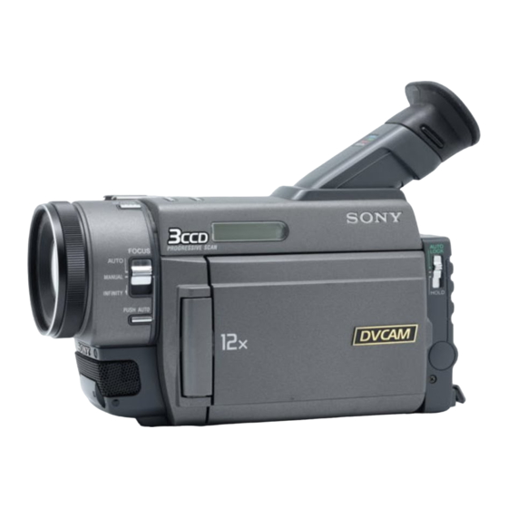Sony DVCAM DSR-PD100AP Operating Instructions Manual