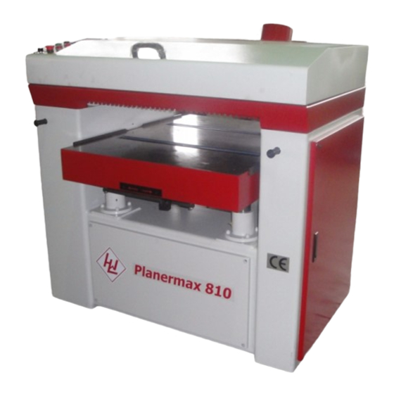 H. Winter PLANERMAX 810 Manuals