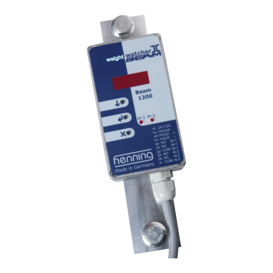 HENNING WeightWatcher Beam Operating Manual