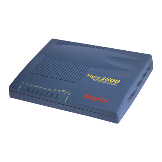 Draytek Vigor 2800 Quick Start Manual
