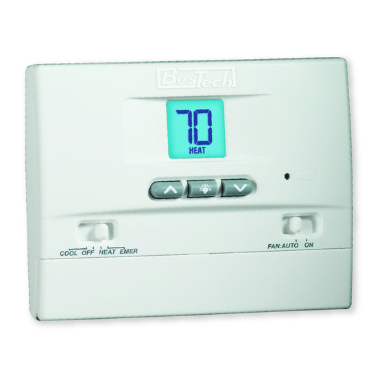 User Manuals: Bestech BT11NP Thermostat