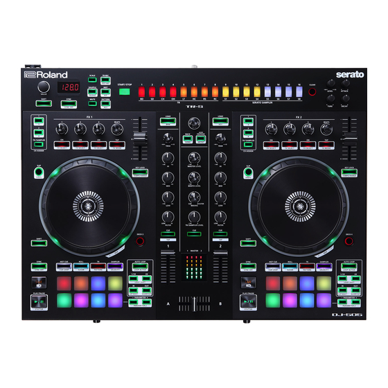 Roland Serato DJ-505 Startup Manual
