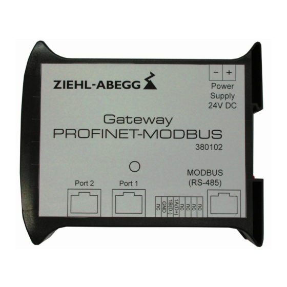 ZIEHL-ABEGG NETcon D-G-64NE Manuals