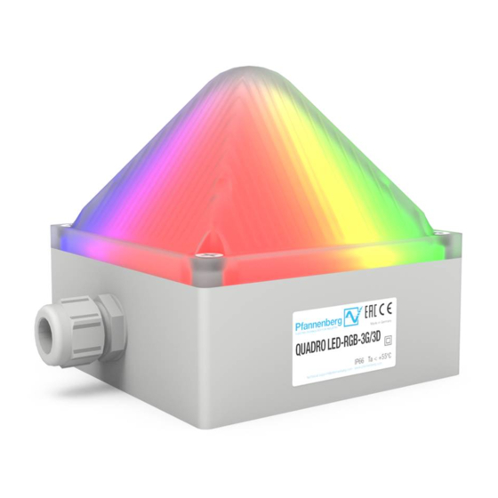 Pfannenberg Quadro LED-RGB-3G/3D Operating Instructions Manual