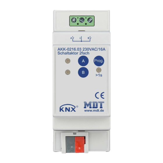 MDT Technologies KNX AKK-0216.03 Operating Instructions