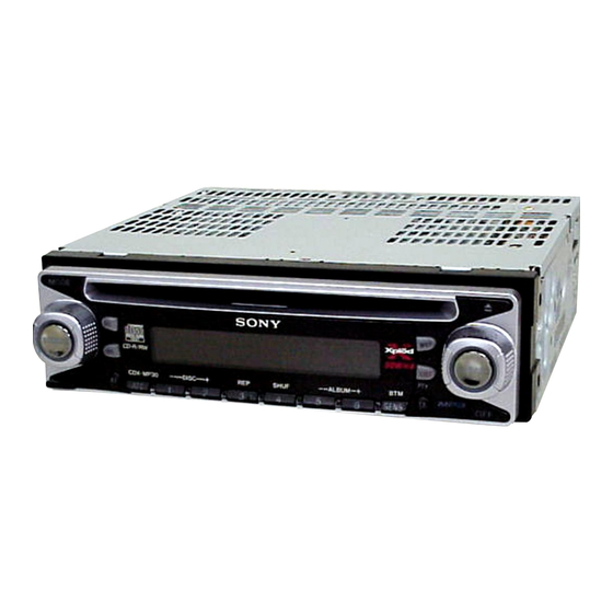 Sony CDX-MP30 Installation/Connections