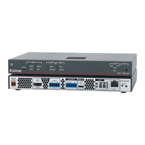 Extron electronics NAV 10SD 101 Manuals