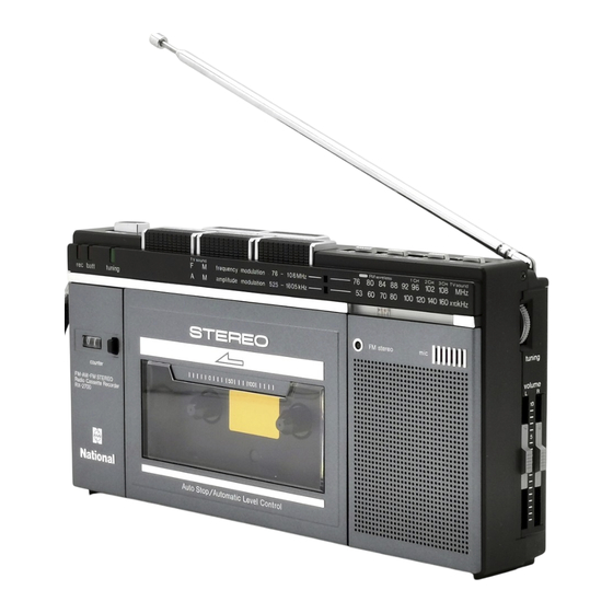 Panasonic RX-2700 Operating Instructions Manual