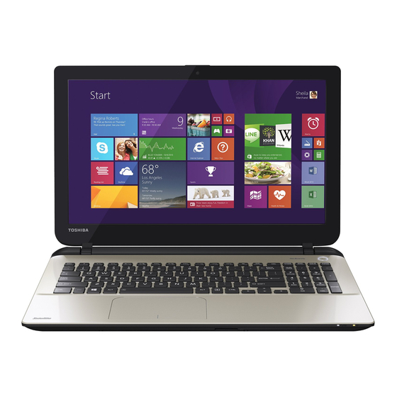 Toshiba Satellite L50-B Series Quick Start Manual