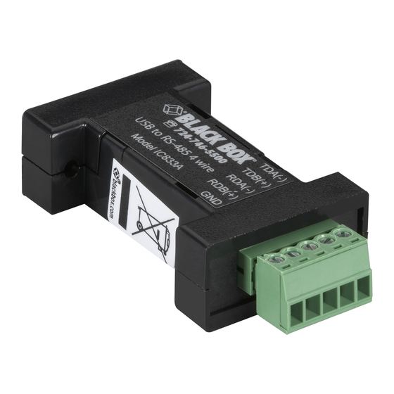 Black Box IC832A Manual