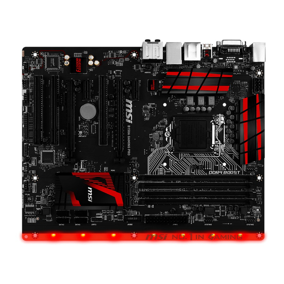 MSI H170A GAMING PRO User Manual