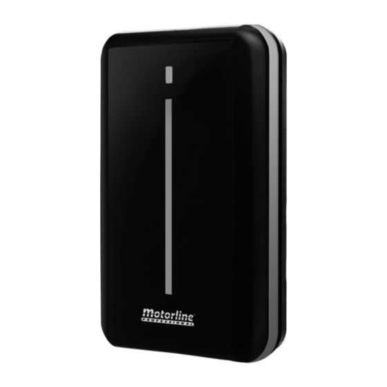 Motorline professional MPXR92MSWBE User& Installer's Manual
