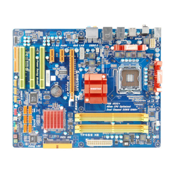 Biostar TP45E XE - BIOS Manual