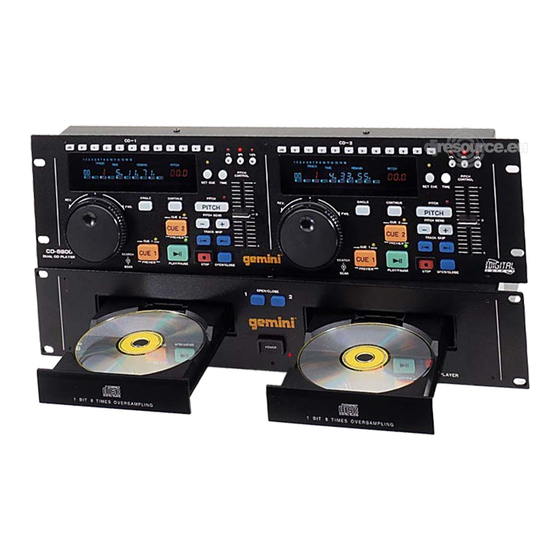 Gemini CD-9800 Service Manual