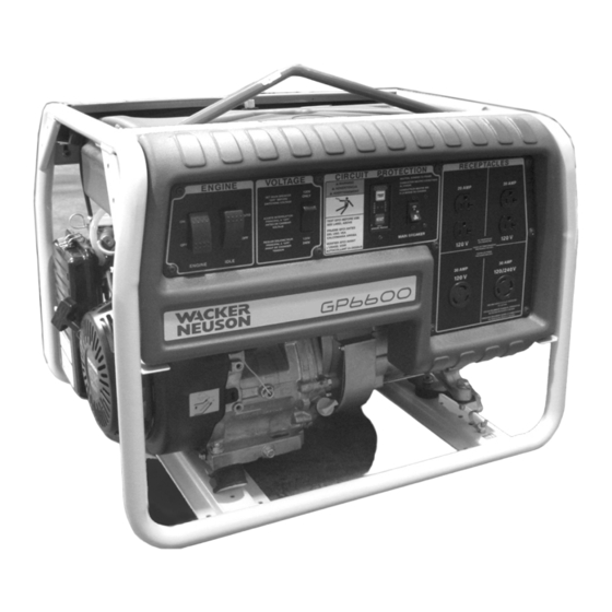 Wacker Neuson GP 6600A Operator's Manual