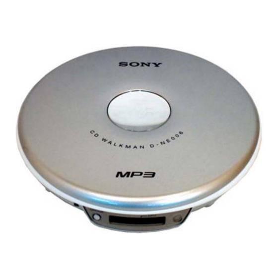 Sony Walkman D-NE004 Manuals