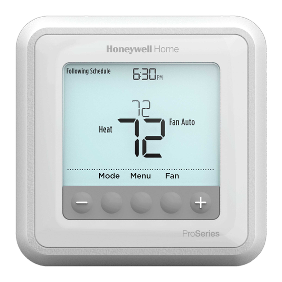 Honeywell Home T6 Pro Installation Instructions Manual