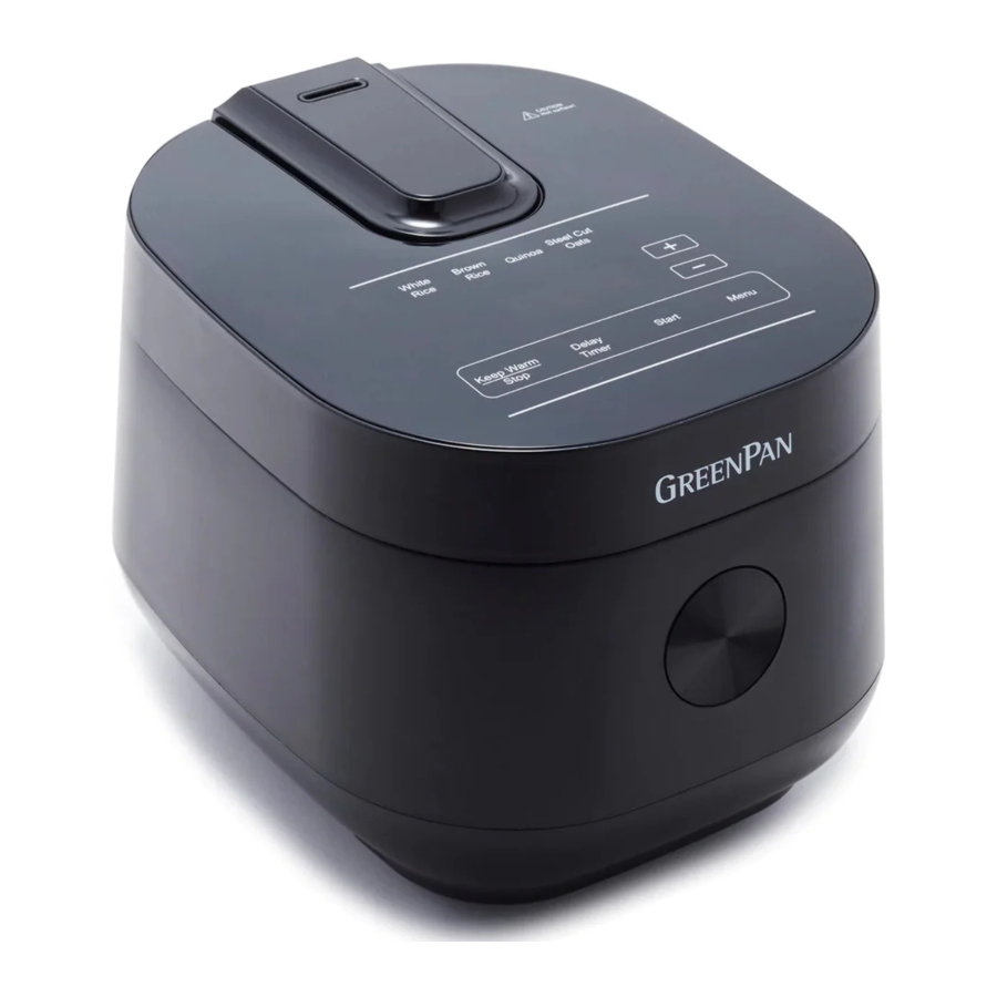 Green Pan 8-CUP TRADITIONAL RICE COOKER Manual