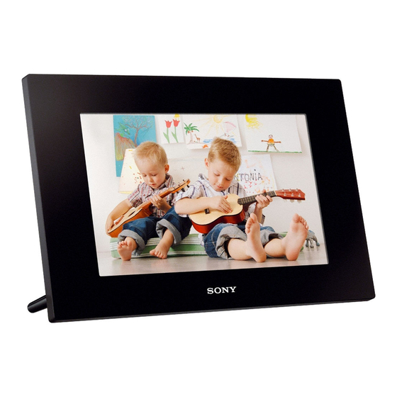 Sony DPF-D1020 Digital Photo Frame Manuals