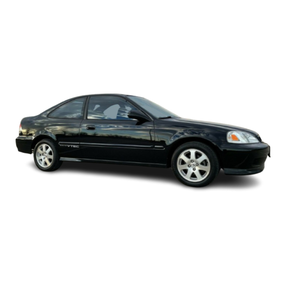Honda 2000 Civic Coupe Owner's Manual