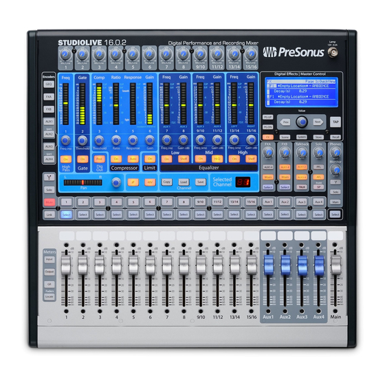PRESONUS StudioLive 16.0.2 Owner's Manual
