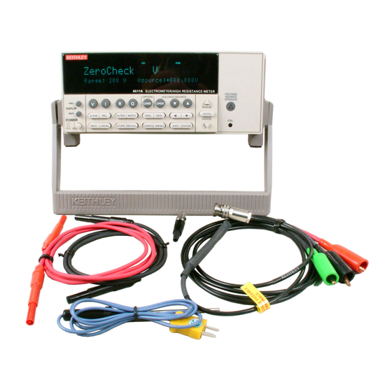 Keithley 6517a Getting Started Manual