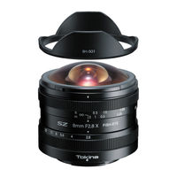 Tokina SZ 8mm F2.8 FISH-EYE User Manual
