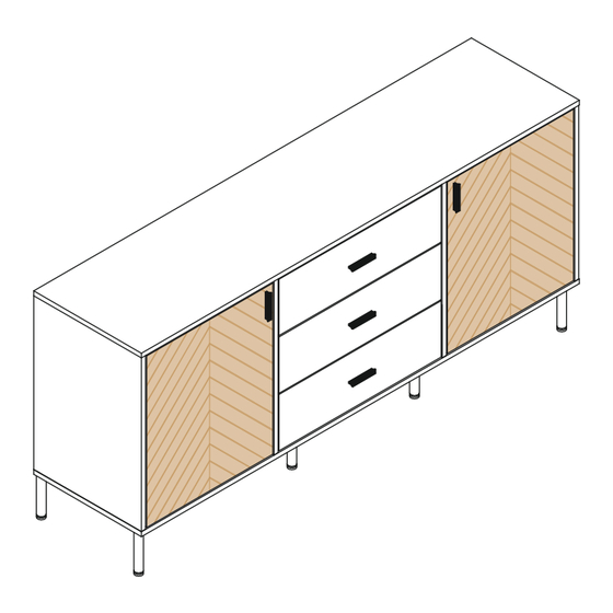 Seconique Furniture LEON 2 DOOR 3 DRAWER SIDEBOARD Assembly Instructions Manual