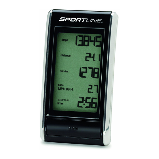 SPORTLINE SNAPSHOT PEDOMETER USER MANUAL Pdf Download ManualsLib