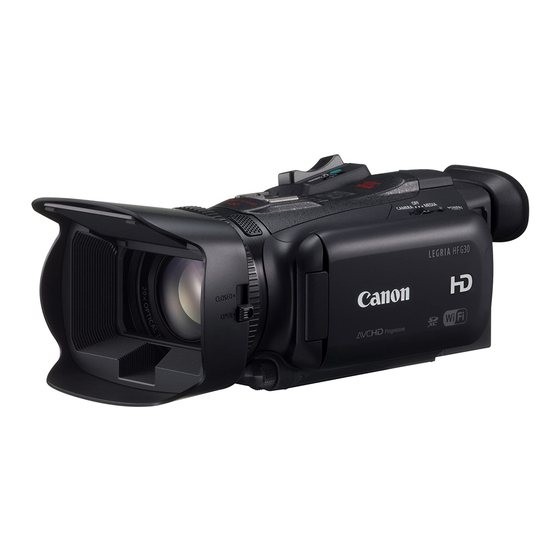 Canon VIXIA HF G30 Quick Manual