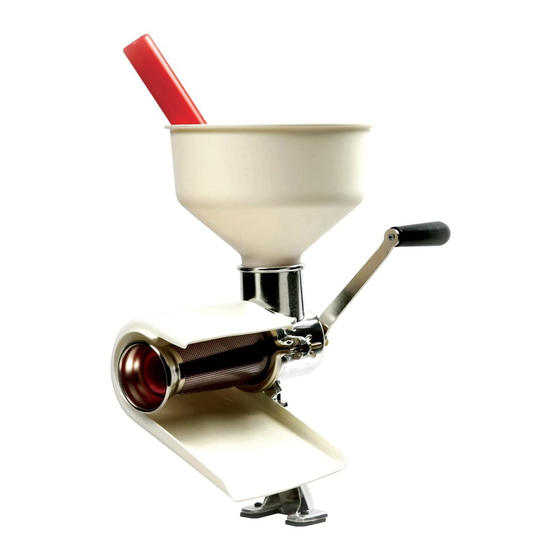 BACK TO BASICS FOOD STRAINER & SAUCE MAKER INSTRUCTION MANUAL Pdf