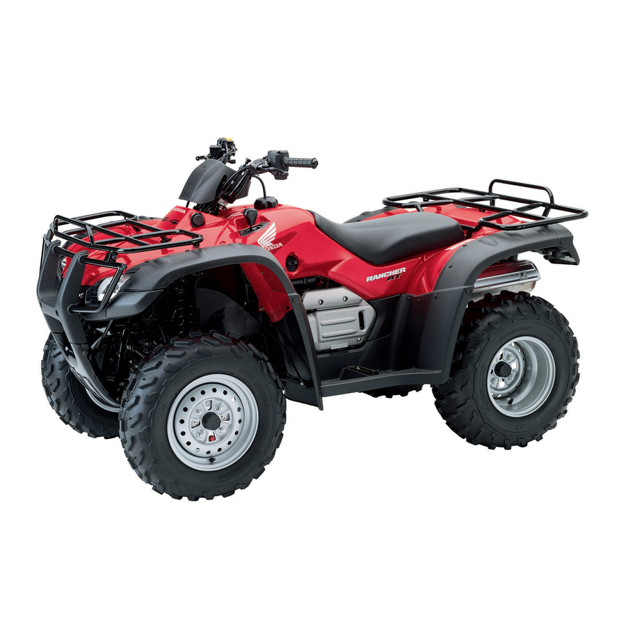 HONDA FOURTRAX RANCHER AT 2006 TRX400FA OWNER'S MANUAL Pdf Download ...