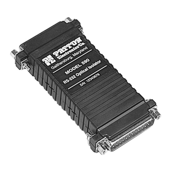 Patton electronics 593/25, 593/45, 593/TB, RS-422, RS-485 User Manual