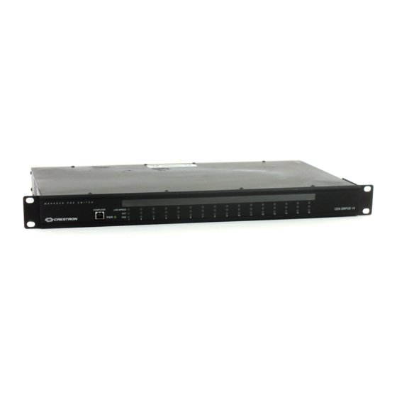 Crestron CEN-SWPOE-16 Quick Start