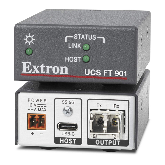 Extron electronics UCS FT 901 Setup Manual