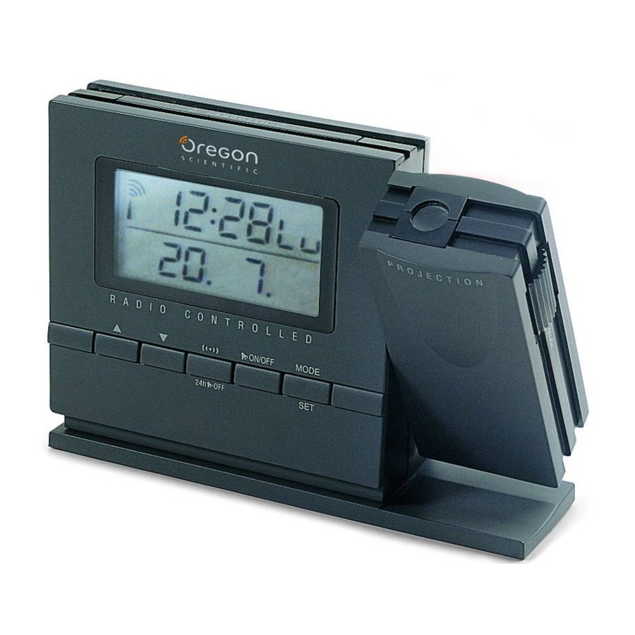 Oregon Scientific RM318P - RF Projection Clock Manual
