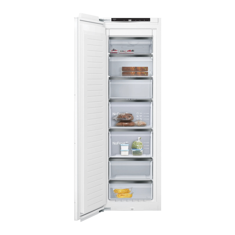 Siemens iQ700 GI81NH Series, iQ700 GI81NHNE0 - Freezer Manual